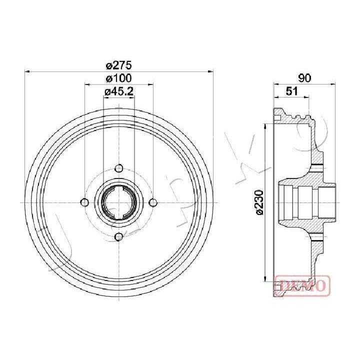 Stabdžių būgnas JAPKO 560908C