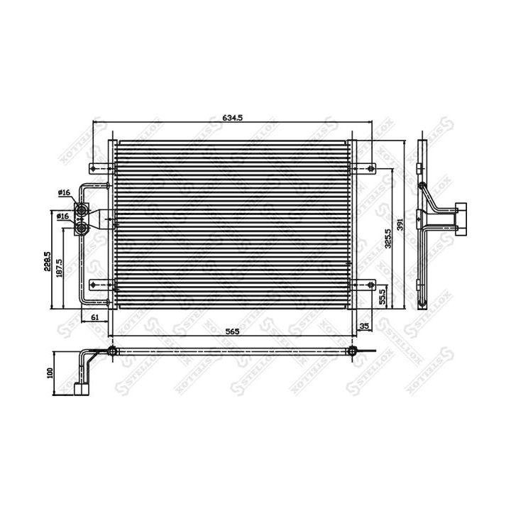 Kondensatorius, oro kondicionierius STELLOX 10-45012-SX