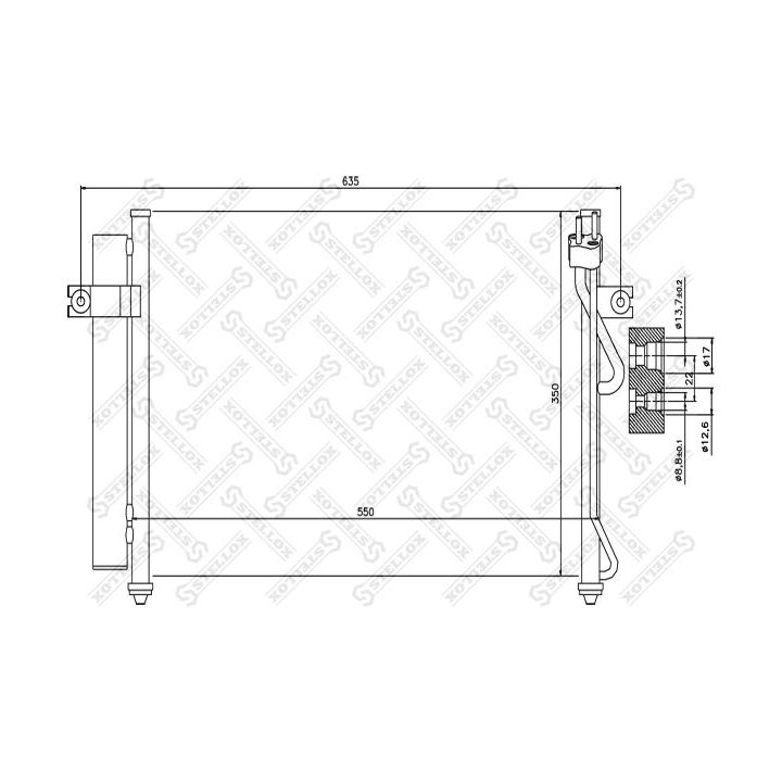 Kondensatorius, oro kondicionierius STELLOX 10-45028-SX