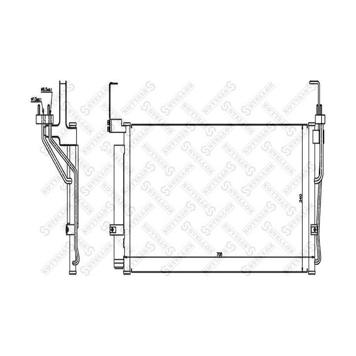 Kondensatorius, oro kondicionierius STELLOX 10-45033-SX
