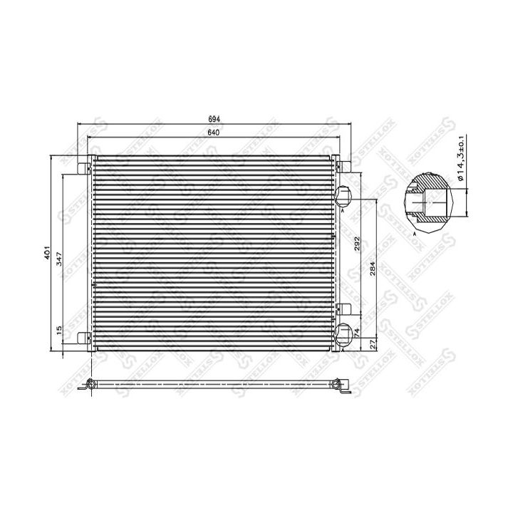 Kondensatorius, oro kondicionierius STELLOX 10-45034-SX
