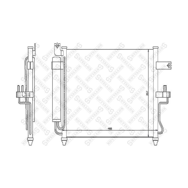 Kondensatorius, oro kondicionierius STELLOX 10-45043-SX