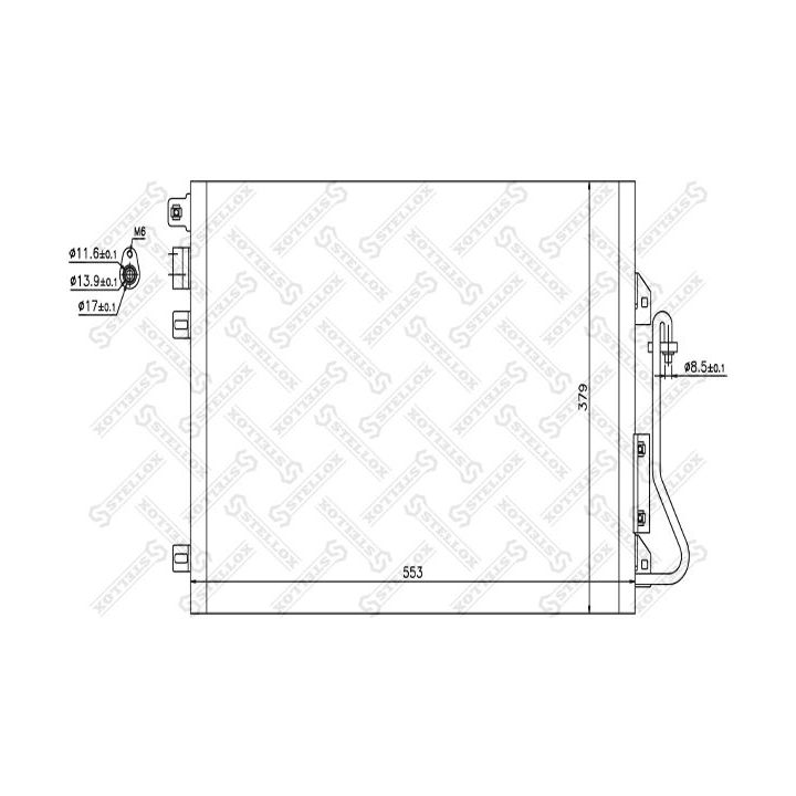 Kondensatorius, oro kondicionierius STELLOX 10-45044-SX