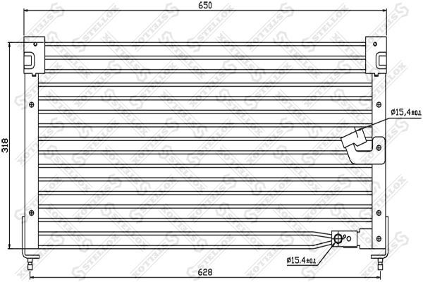 Kondensatorius, oro kondicionierius STELLOX 10-45066-SX
