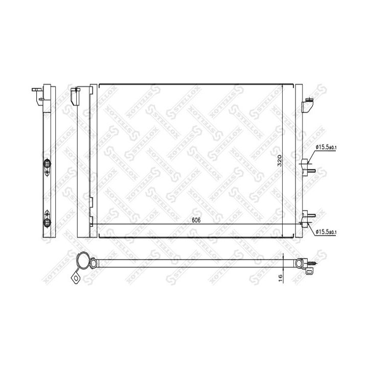 Kondensatorius, oro kondicionierius STELLOX 10-45087-SX