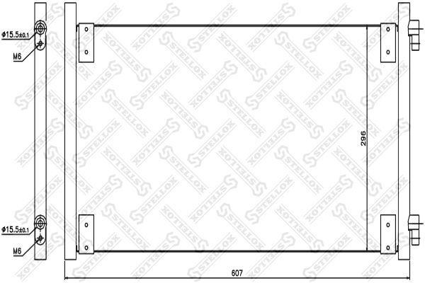 Kondensatorius, oro kondicionierius STELLOX 10-45088-SX