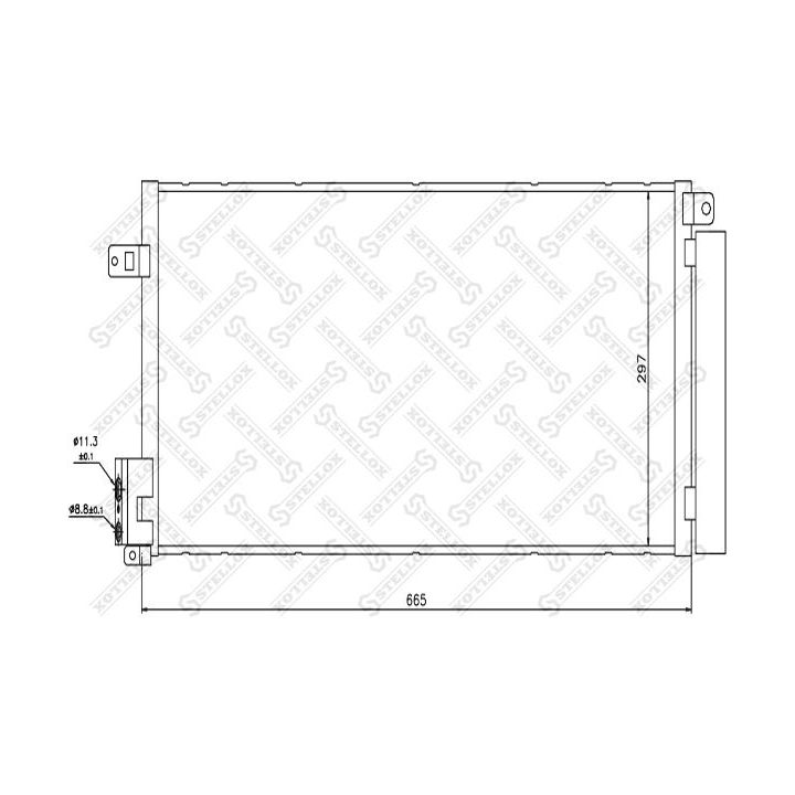 Kondensatorius, oro kondicionierius STELLOX 10-45092-SX