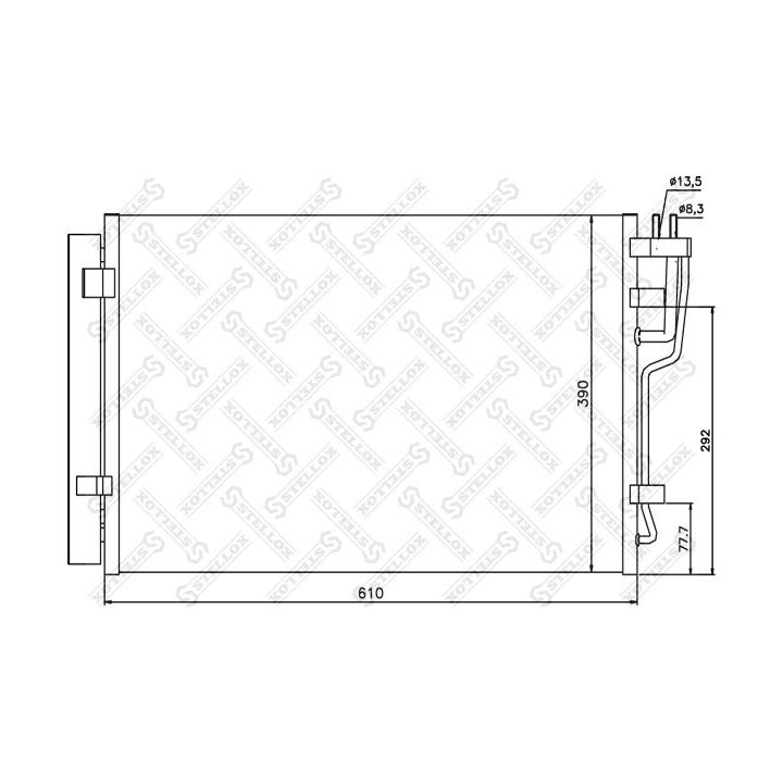Kondensatorius, oro kondicionierius STELLOX 10-45102-SX