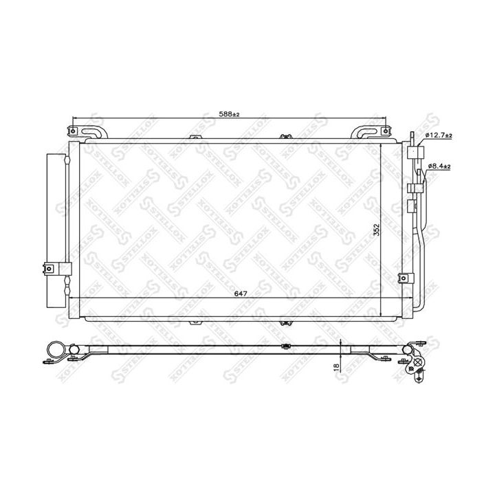 Kondensatorius, oro kondicionierius STELLOX 10-45103-SX