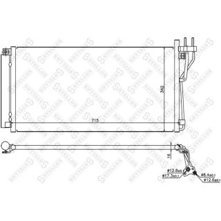 Kondensatorius, oro kondicionierius STELLOX 10-45105-SX