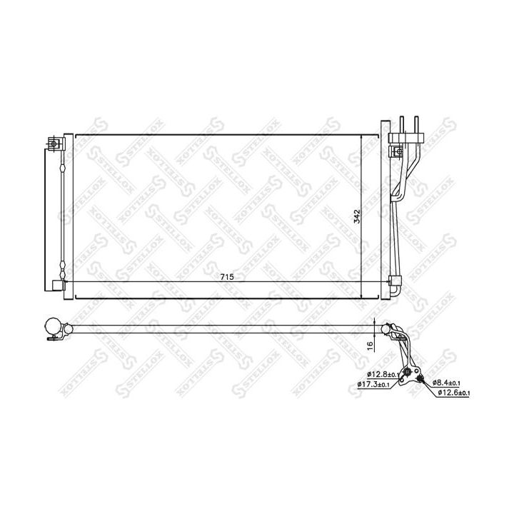 Kondensatorius, oro kondicionierius STELLOX 10-45105-SX