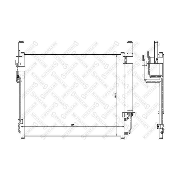 Kondensatorius, oro kondicionierius STELLOX 10-45107-SX
