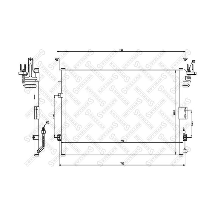 Kondensatorius, oro kondicionierius STELLOX 10-45109-SX