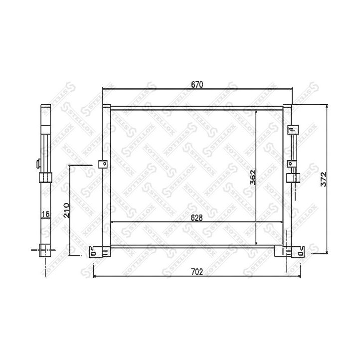 Kondensatorius, oro kondicionierius STELLOX 10-45110-SX