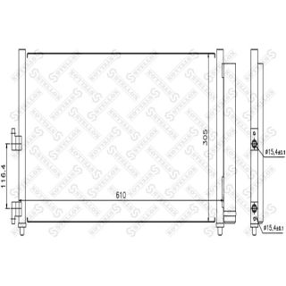 Kondensatorius, oro kondicionierius STELLOX 10-45116-SX