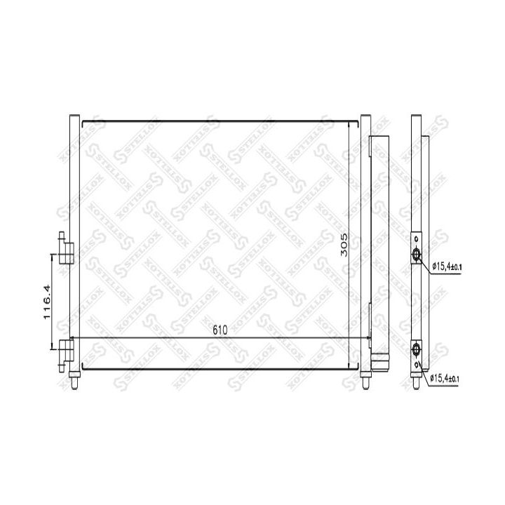 Kondensatorius, oro kondicionierius STELLOX 10-45116-SX