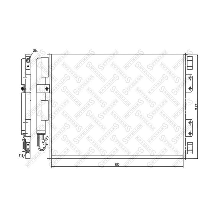Kondensatorius, oro kondicionierius STELLOX 10-45117-SX
