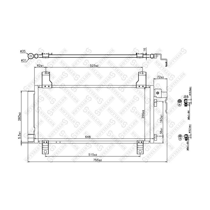 Kondensatorius, oro kondicionierius STELLOX 10-45119-SX
