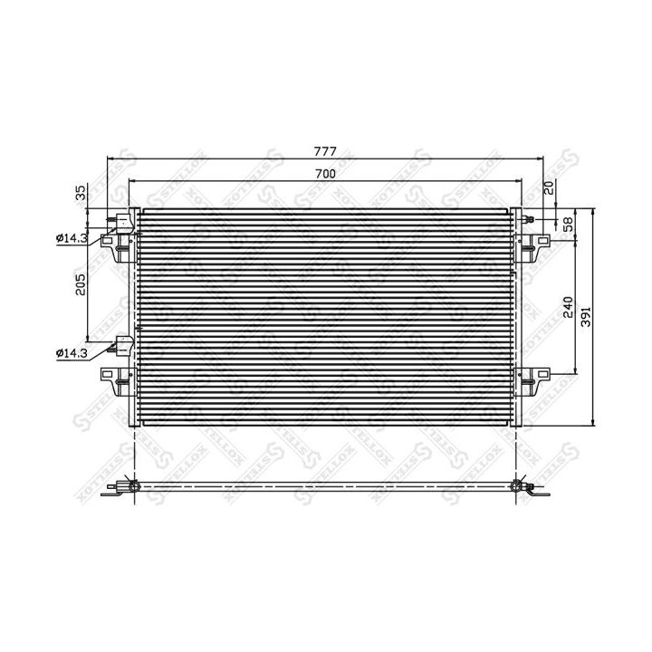 Kondensatorius, oro kondicionierius STELLOX 10-45148-SX