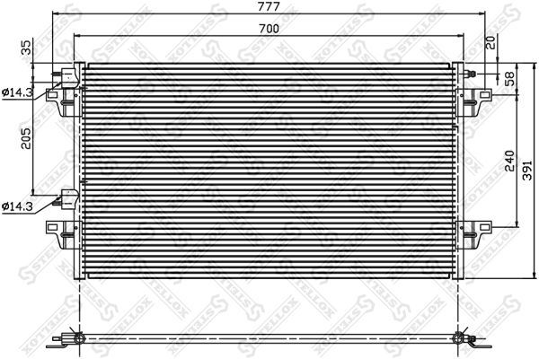 Kondensatorius, oro kondicionierius STELLOX 10-45148-SX