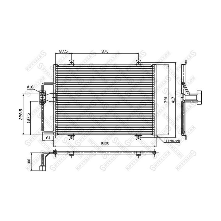 Kondensatorius, oro kondicionierius STELLOX 10-45150-SX