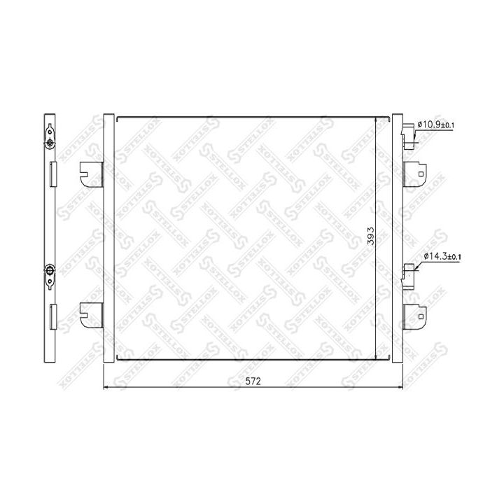 Kondensatorius, oro kondicionierius STELLOX 10-45174-SX