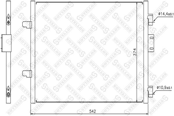 Kondensatorius, oro kondicionierius STELLOX 10-45196-SX