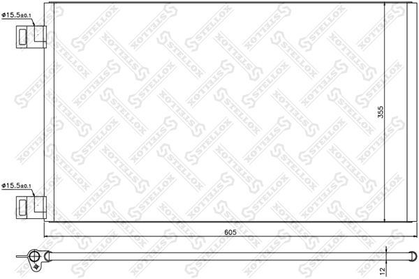 Kondensatorius, oro kondicionierius STELLOX 10-45201-SX