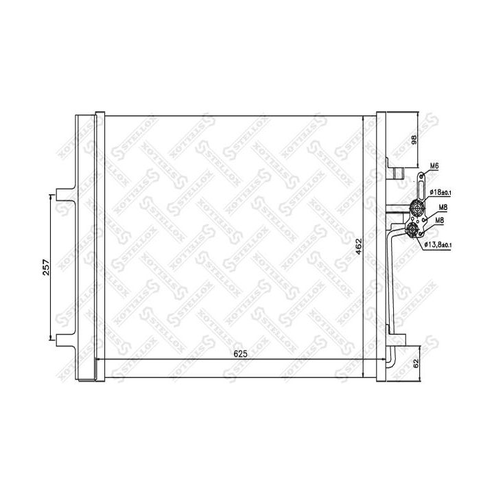 Kondensatorius, oro kondicionierius STELLOX 10-45207-SX