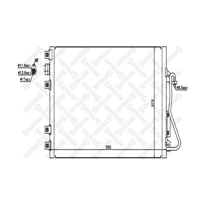 Kondensatorius, oro kondicionierius STELLOX 10-45211-SX