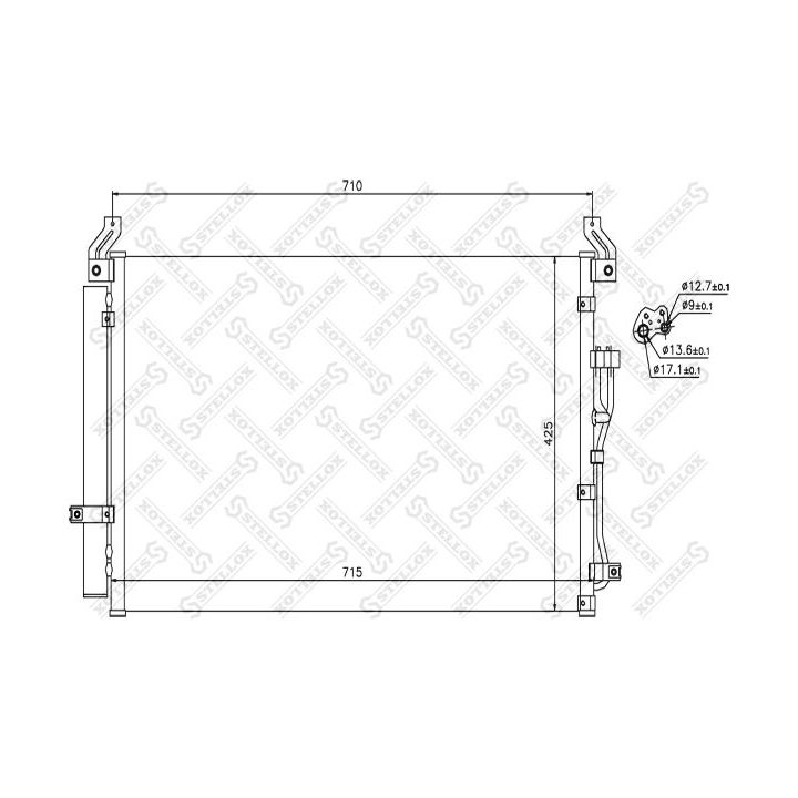 Kondensatorius, oro kondicionierius STELLOX 10-45281-SX