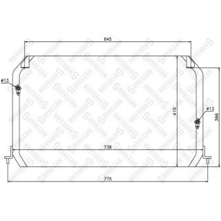 Kondensatorius, oro kondicionierius STELLOX 10-45287-SX