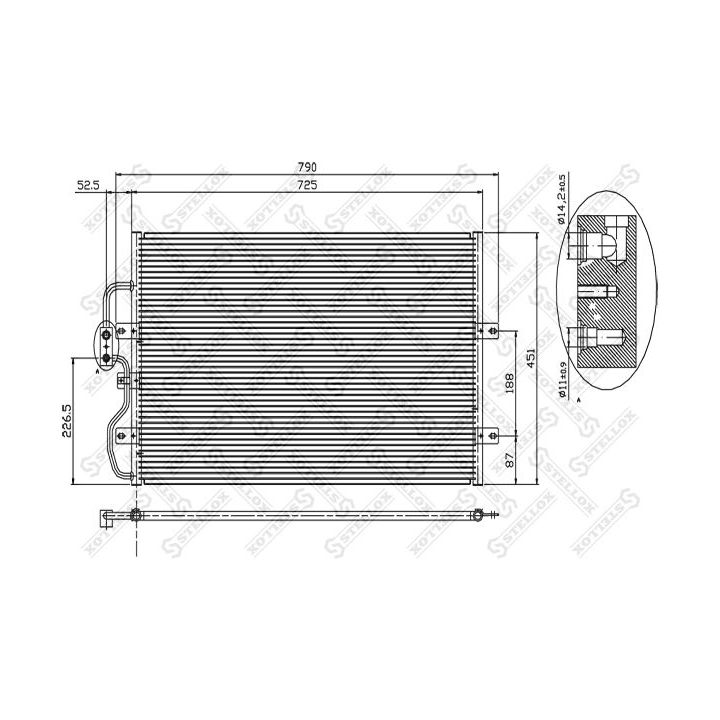 Kondensatorius, oro kondicionierius STELLOX 10-45301-SX