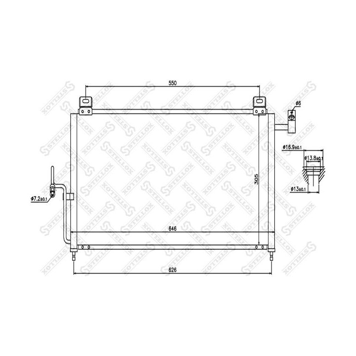 Kondensatorius, oro kondicionierius STELLOX 10-45331-SX