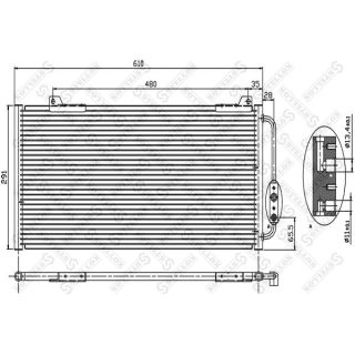 Kondensatorius, oro kondicionierius STELLOX 10-45332-SX