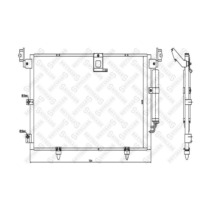 Kondensatorius, oro kondicionierius STELLOX 10-45355-SX