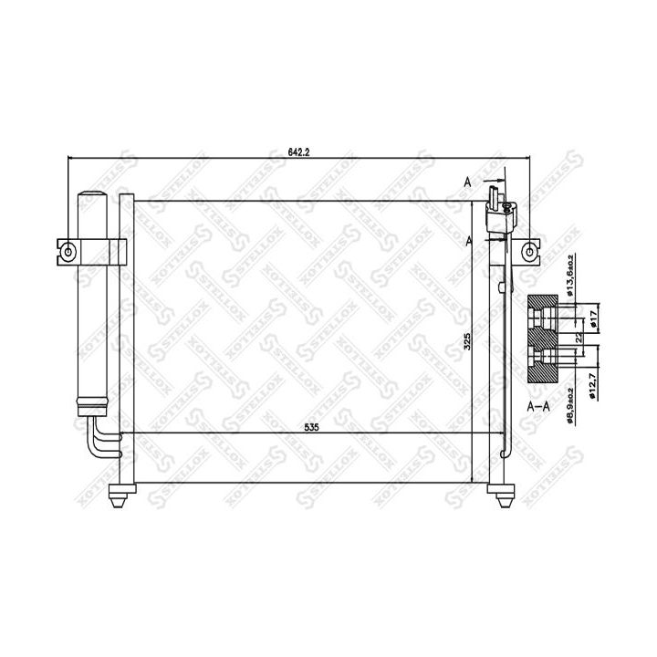 Kondensatorius, oro kondicionierius STELLOX 10-45358-SX