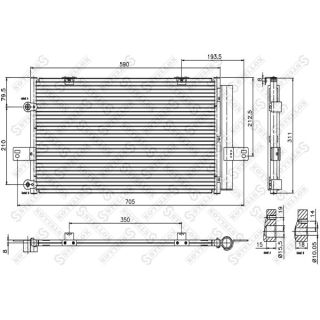 Kondensatorius, oro kondicionierius STELLOX 10-45361-SX