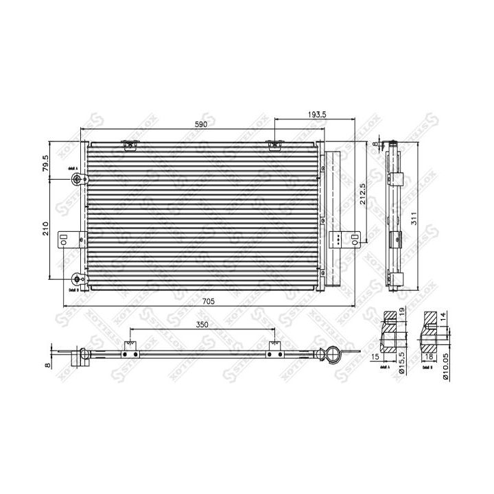 Kondensatorius, oro kondicionierius STELLOX 10-45361-SX