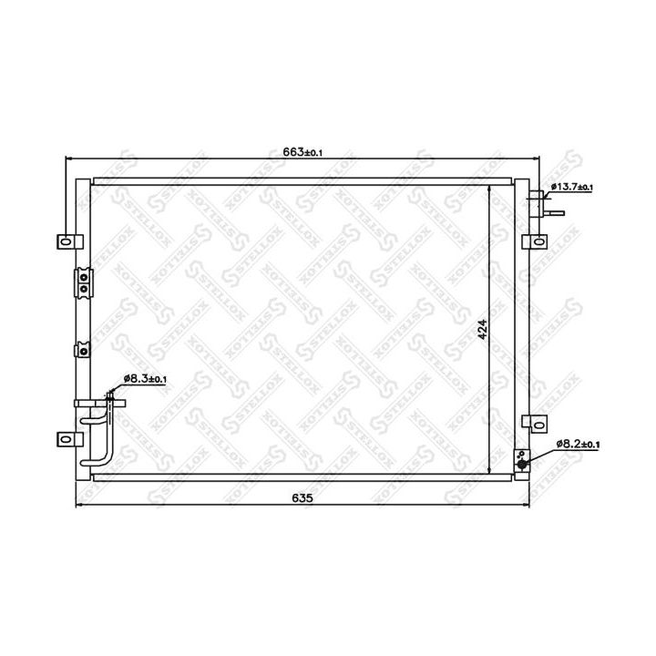 Kondensatorius, oro kondicionierius STELLOX 10-45365-SX