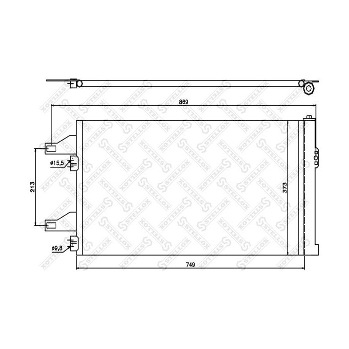 Kondensatorius, oro kondicionierius STELLOX 10-45407-SX