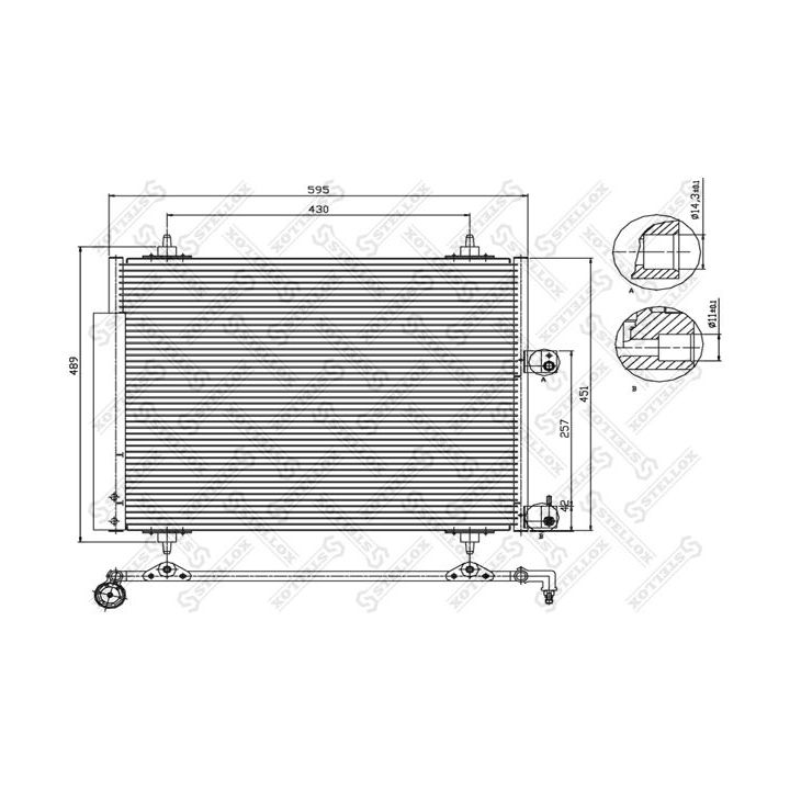 Kondensatorius, oro kondicionierius STELLOX 10-45409-SX