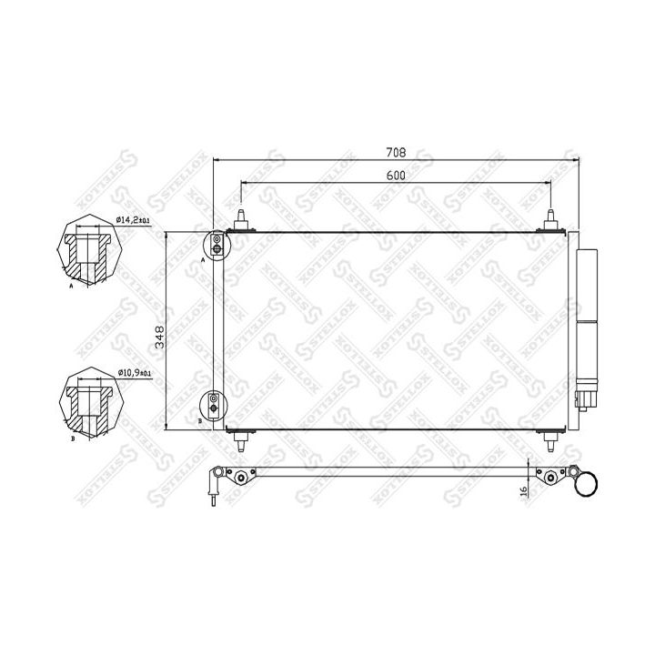 Kondensatorius, oro kondicionierius STELLOX 10-45410-SX