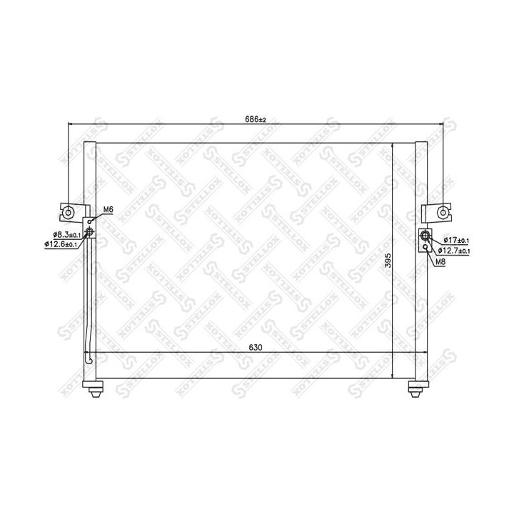 Kondensatorius, oro kondicionierius STELLOX 10-45437-SX