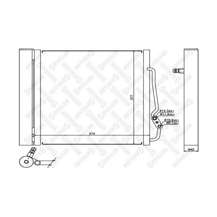 Kondensatorius, oro kondicionierius STELLOX 10-45460-SX