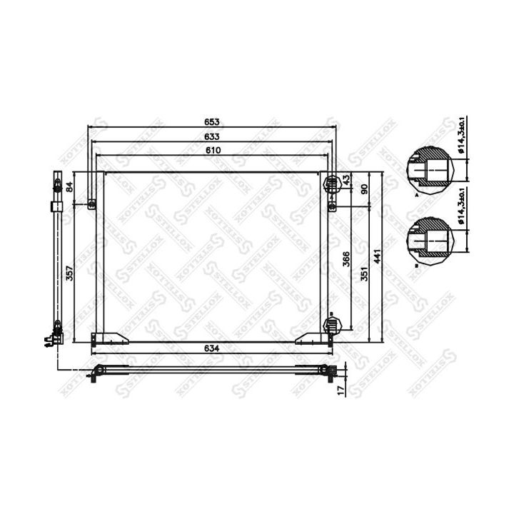 Kondensatorius, oro kondicionierius STELLOX 10-45479-SX