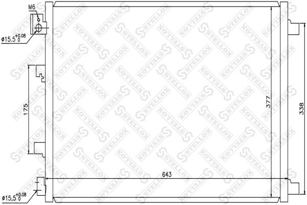 Kondensatorius, oro kondicionierius STELLOX 10-45484-SX