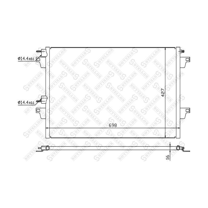 Kondensatorius, oro kondicionierius STELLOX 10-45505-SX