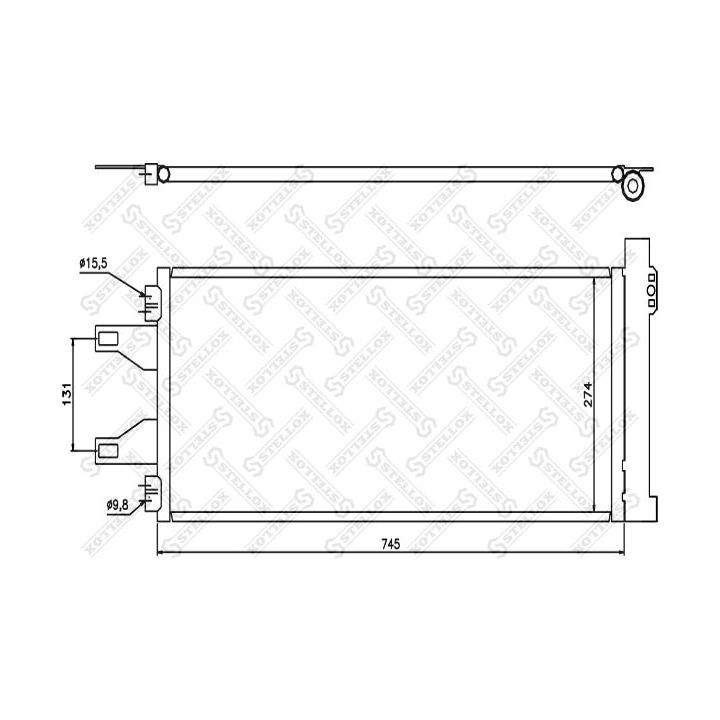 Kondensatorius, oro kondicionierius STELLOX 10-45548-SX