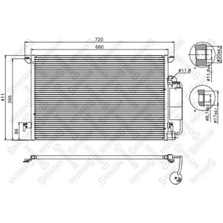 Kondensatorius, oro kondicionierius STELLOX 10-45554-SX